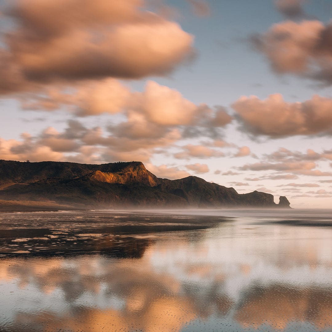 Afternoon Reflections - Bethells Beach Photographic Print by Mike Mackinven