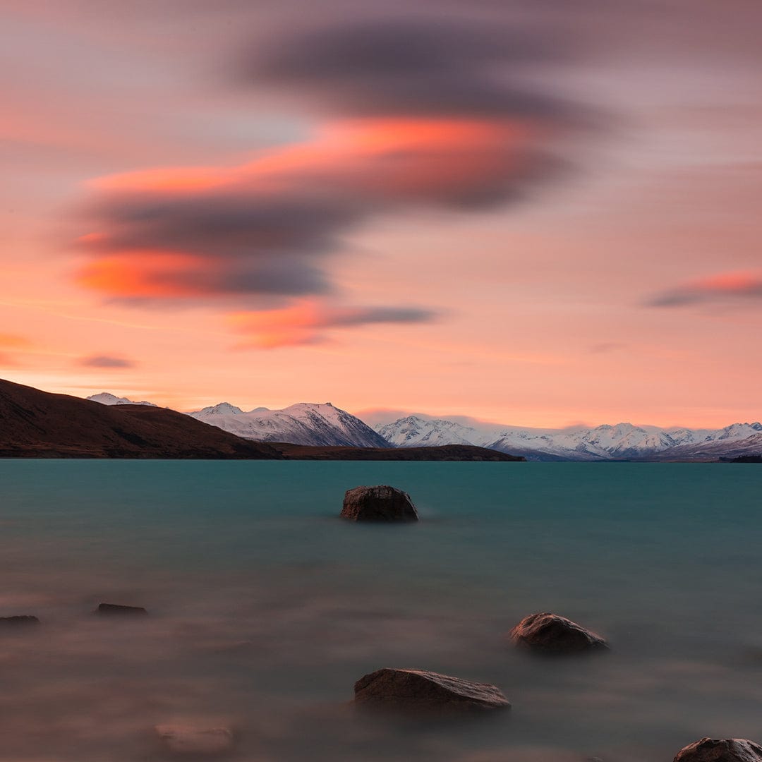 Clouds over Lake Tekapo Photographic Print by Mike Mackinven