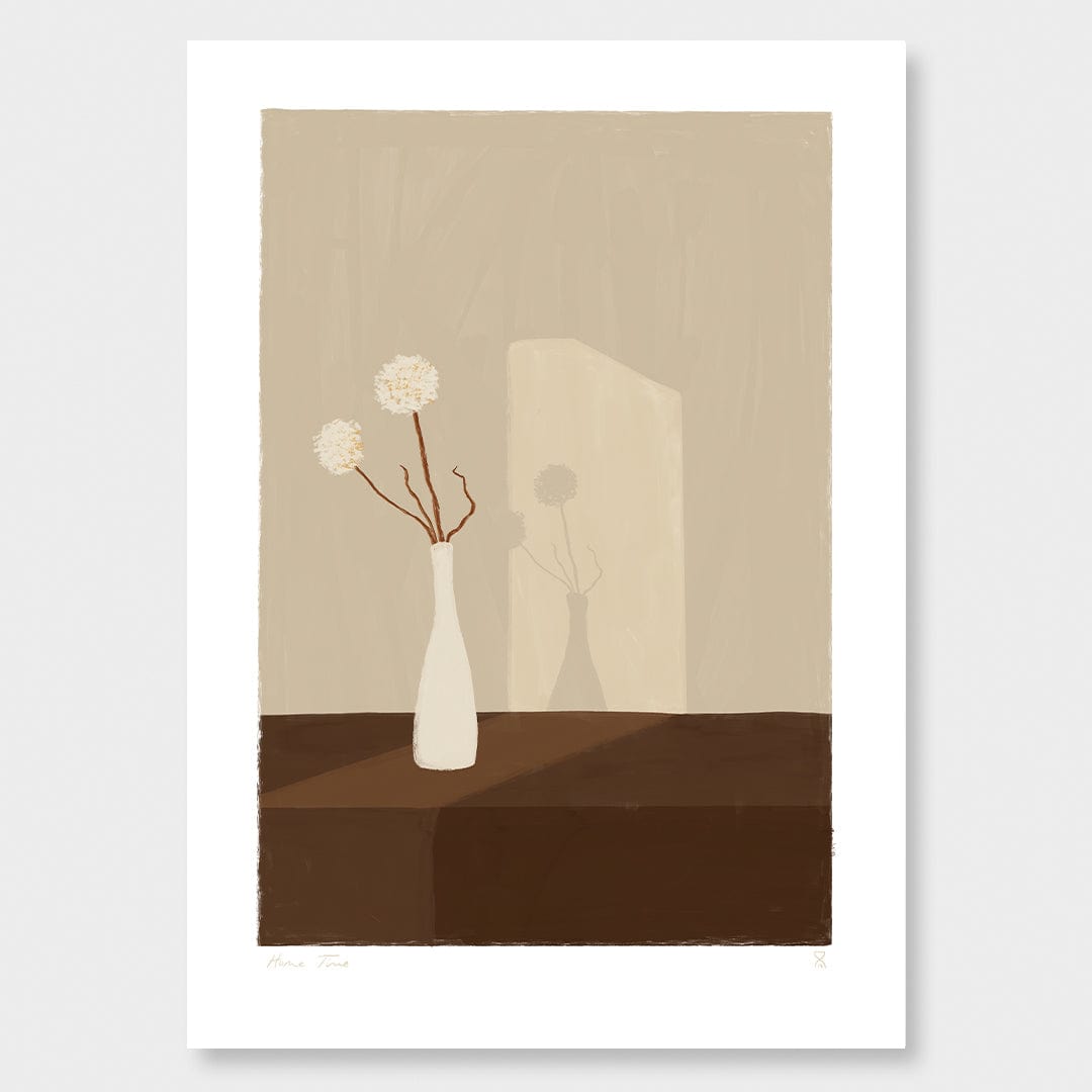 Dried Leek Flowers Art Print by Home Time