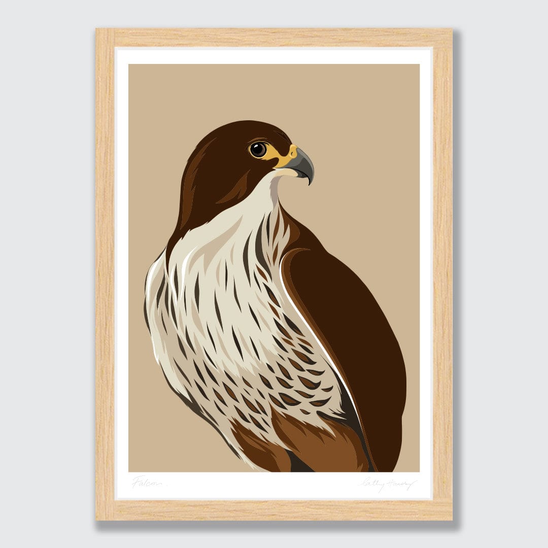 Falcon - Karearea Art Print by Cathy Hansby