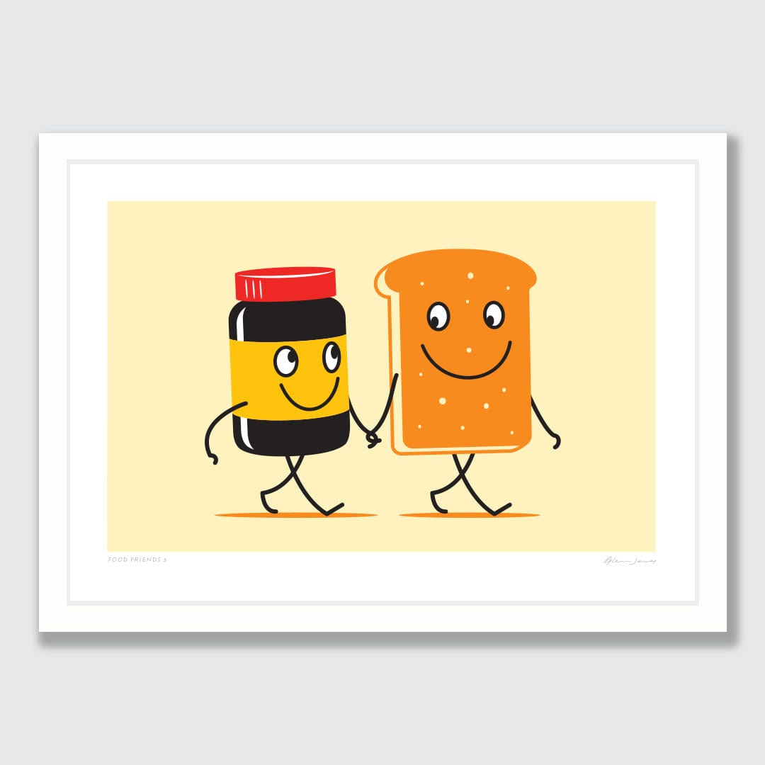 Food Friends 3 Art Print by Glenn Jones