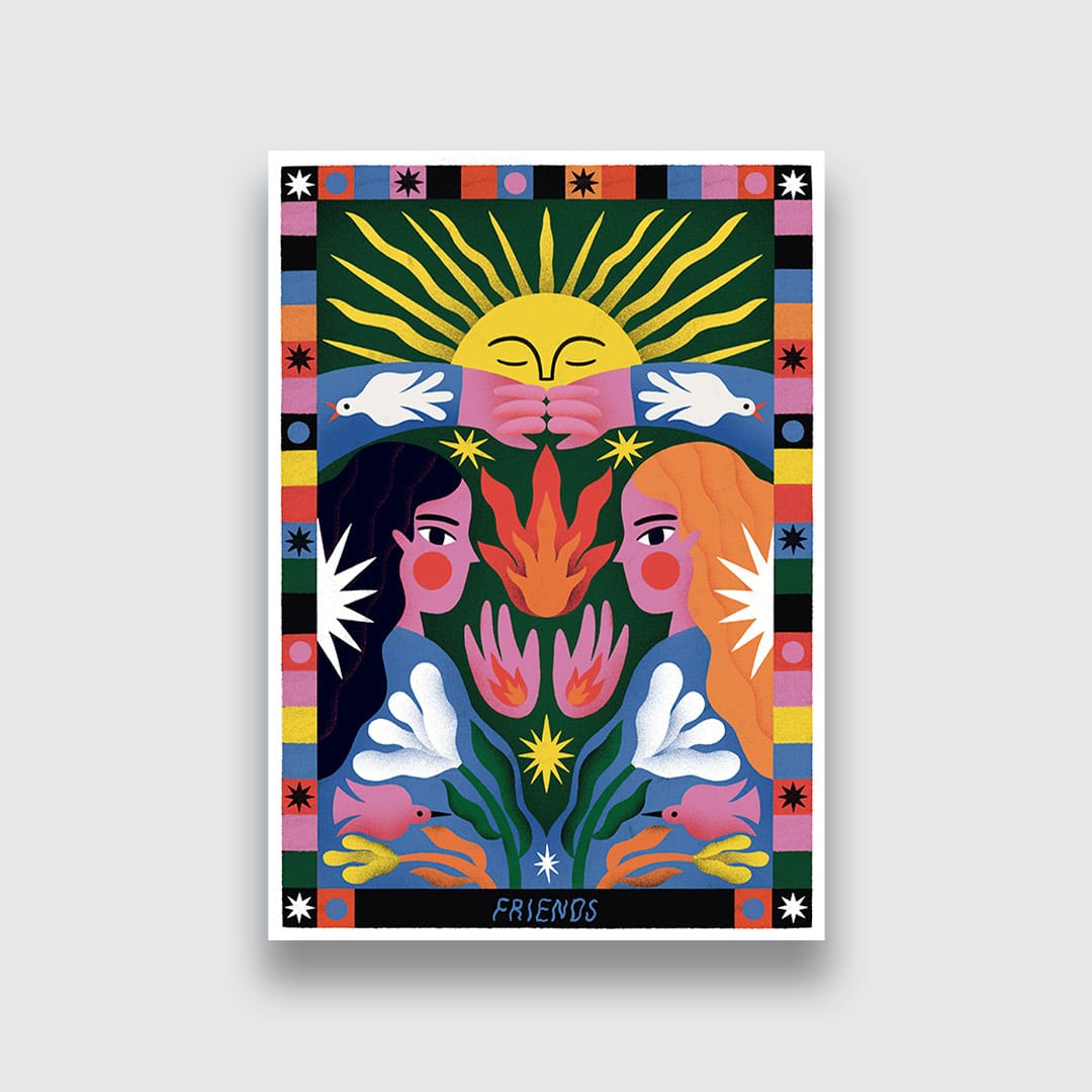 Friends Art Print by Agustina Shuan
