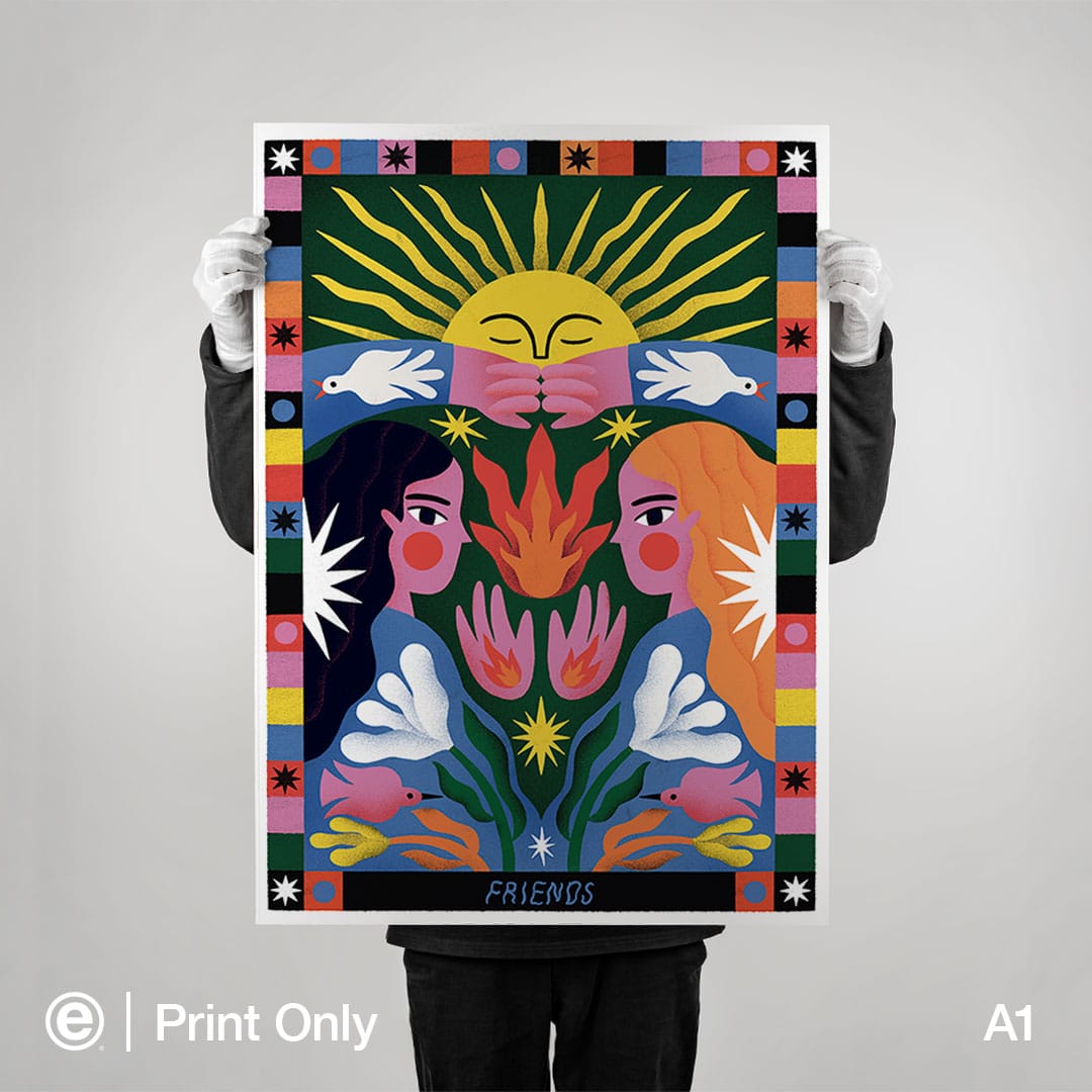 Friends Art Print by Agustina Shuan