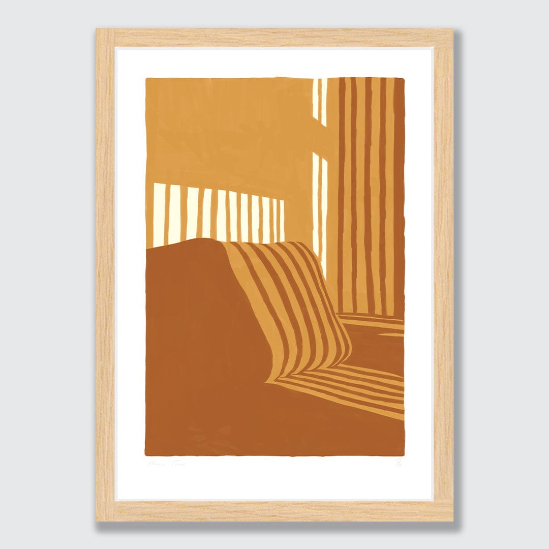 Golden Hour Minimal Art Print by Home Time