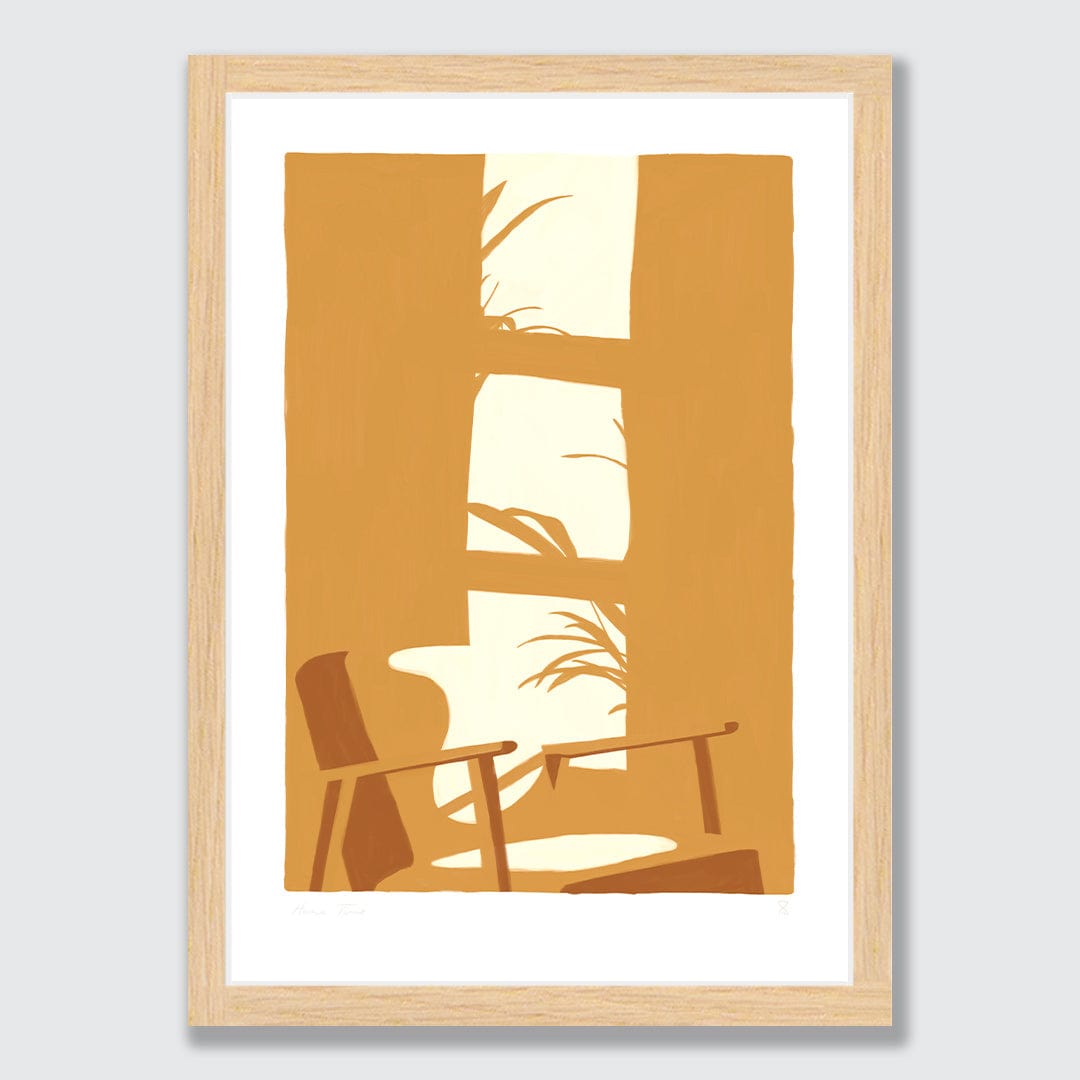 Golden Hour Retro Art Print by Home Time