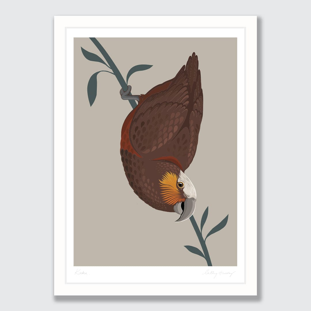 Kākā Art Print by Cathy Hansby
