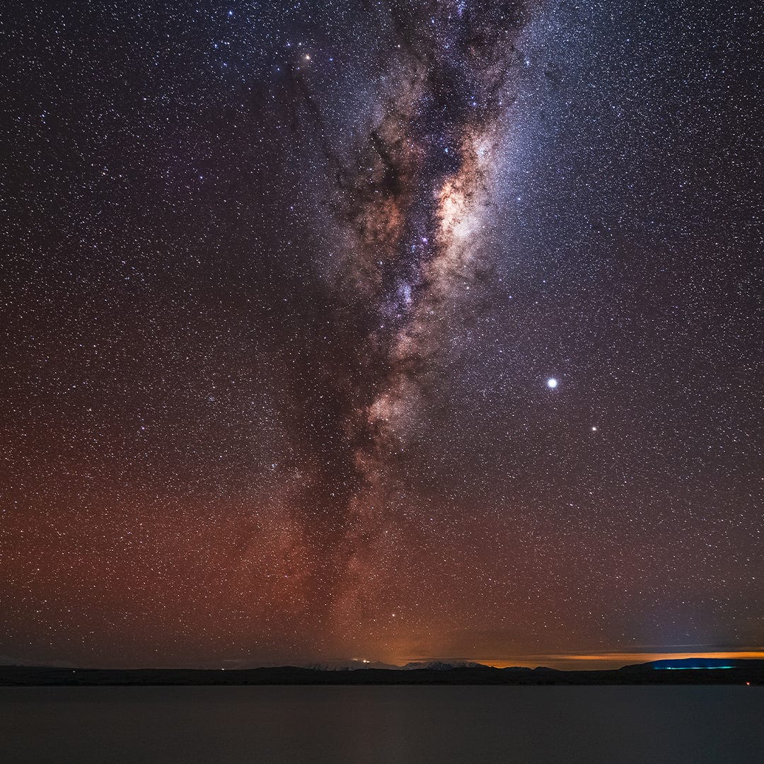 Lake Pukaki Milky Way Photographic Print by Mike Mackinven