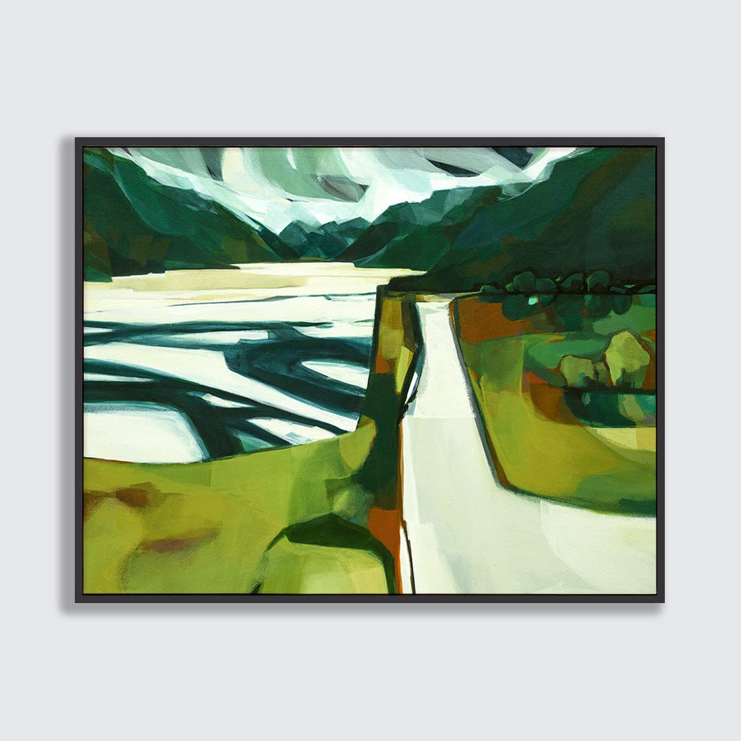 Looking Out From The Waimakariri Limited Edition Canvas Art Print by Holly Roach