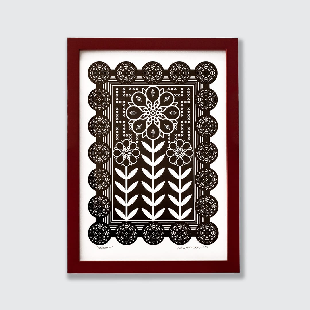 Mānuka by Artist Manawa Tapu (Tristan Marler) - Custom Framed Limited Edition Art Print