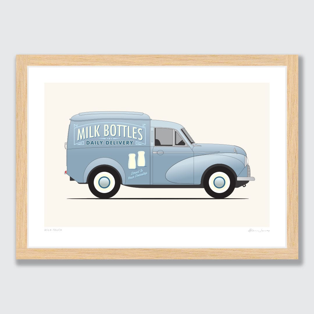 Milk Truck Art Print by Glenn Jones
