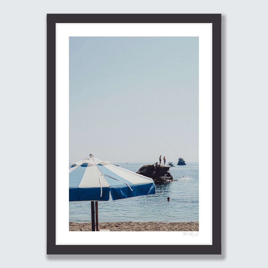 On the Rocks Taormina Art Print by Jessica Higueras