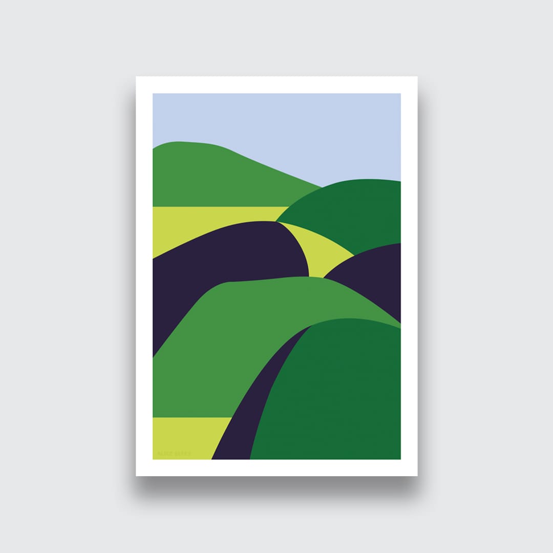 Over The Hill Art Print by Alice Berry