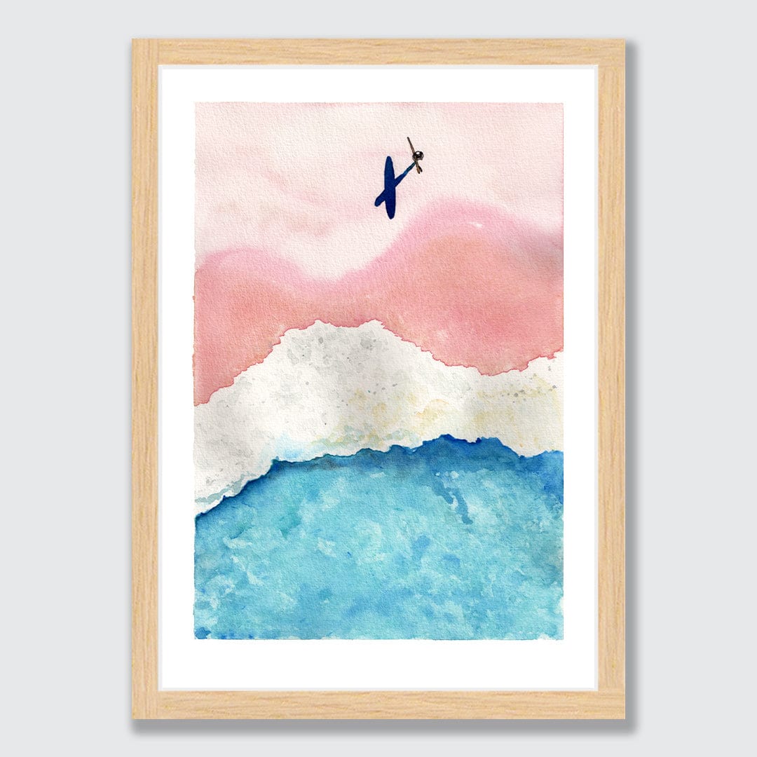 Pink Beach Art Print by Laura Feller