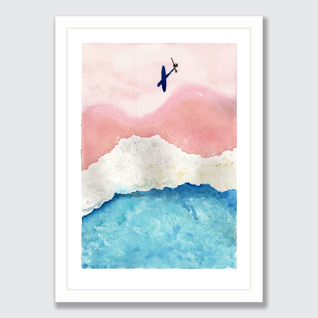 Pink Beach Art Print by Laura Feller