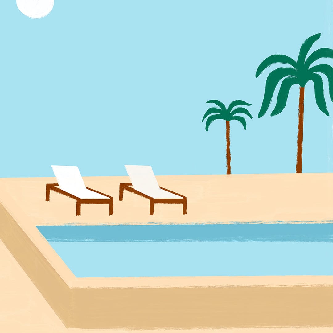 Poolside Palms Art Print by Home Time