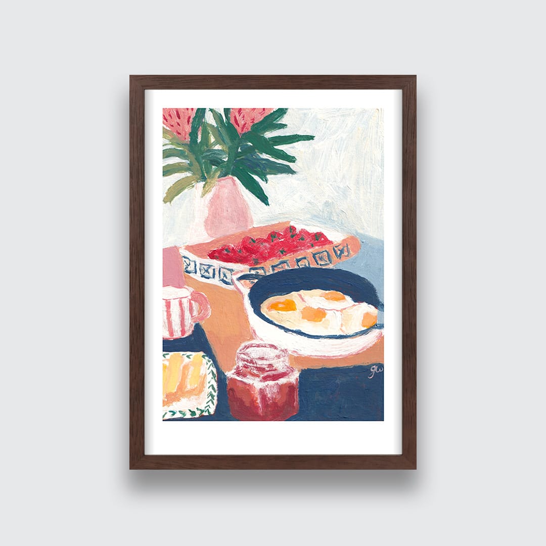 Proteas and Tomatoes Art Print by Grace Wilkinson