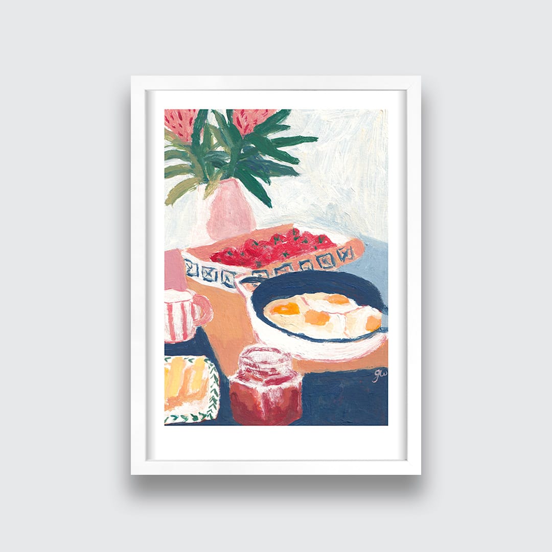 Proteas and Tomatoes Art Print by Grace Wilkinson