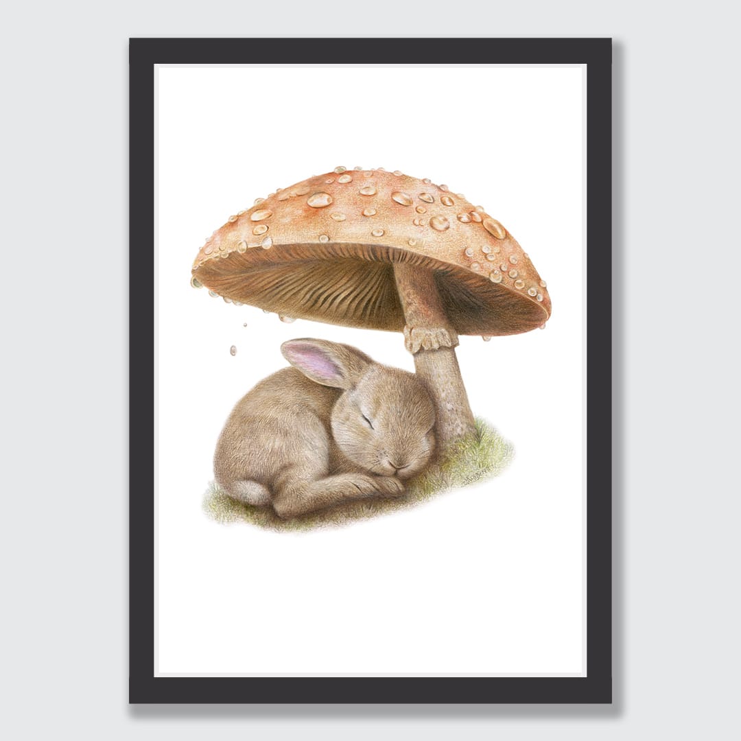 Rainy Woodland Hideaway Art Print by Olivia Bezett