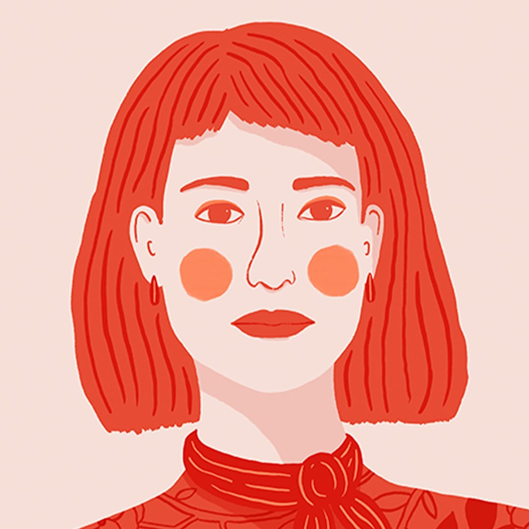 Red Lady Art Print by Crissie Rodda