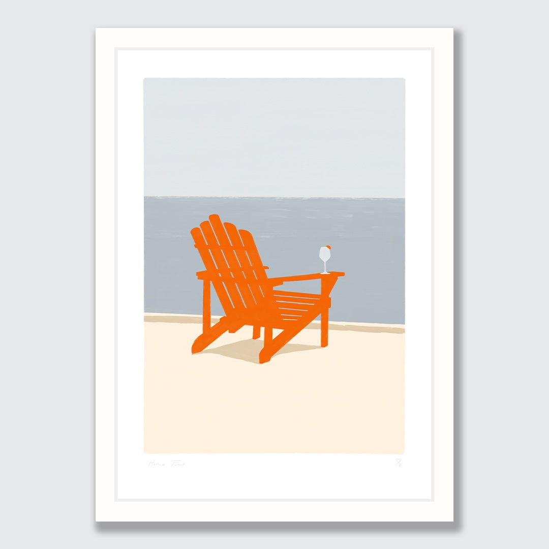 Retro Sundowner Art Print by Home Time