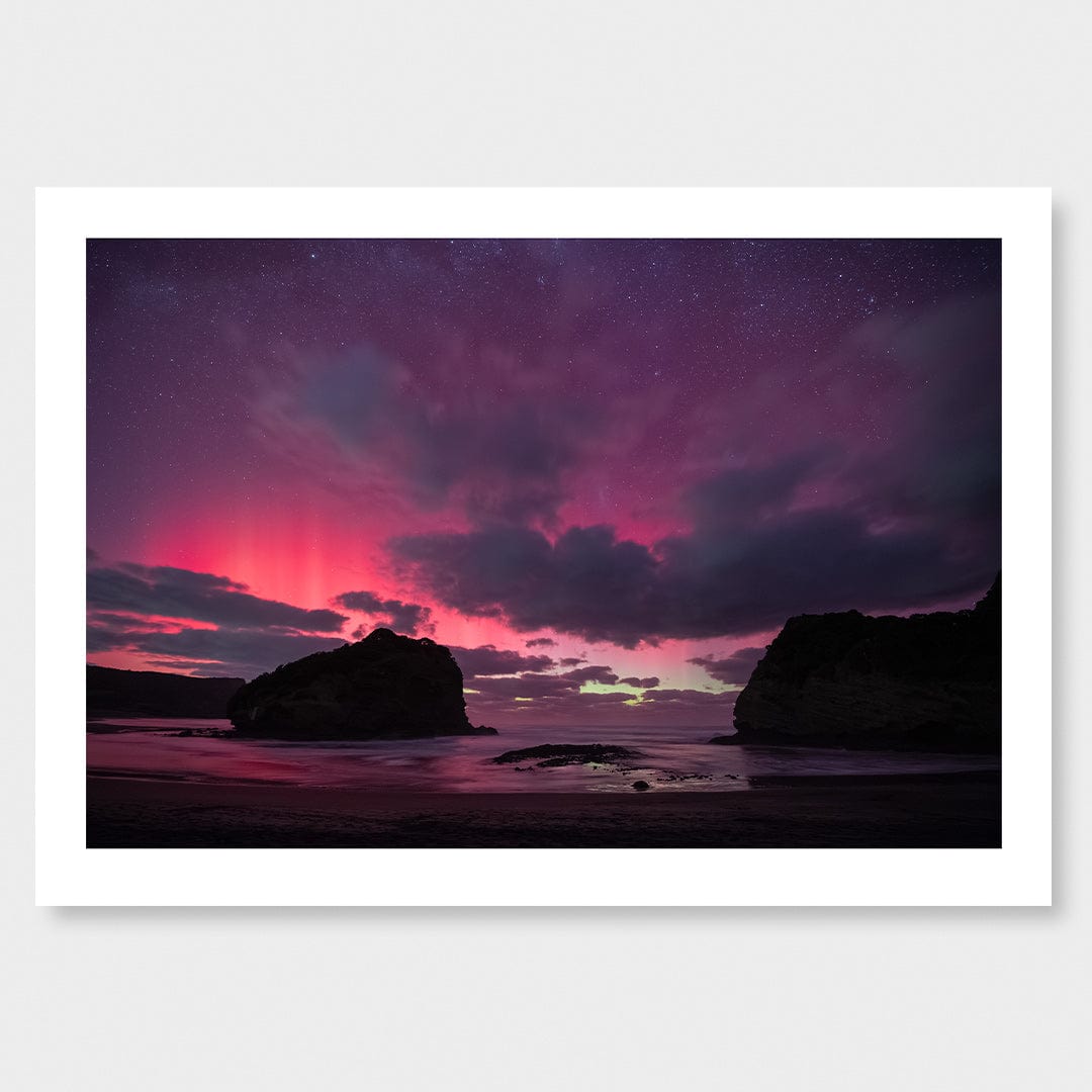 Te Henga Aurora Photographic Print by Mike Mackinven