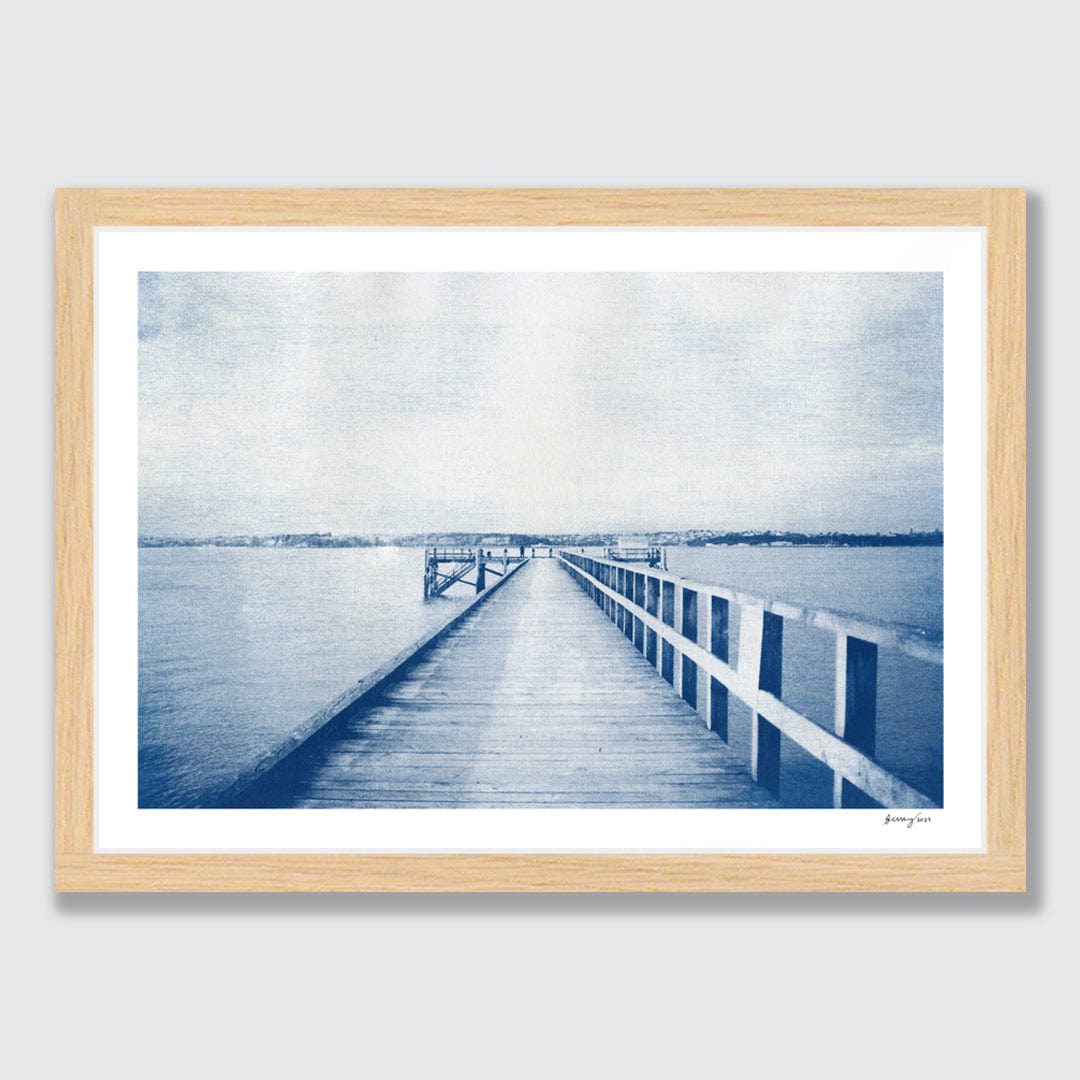 Torpedo Bay Wharf Cyanotype by Sophia Jenny