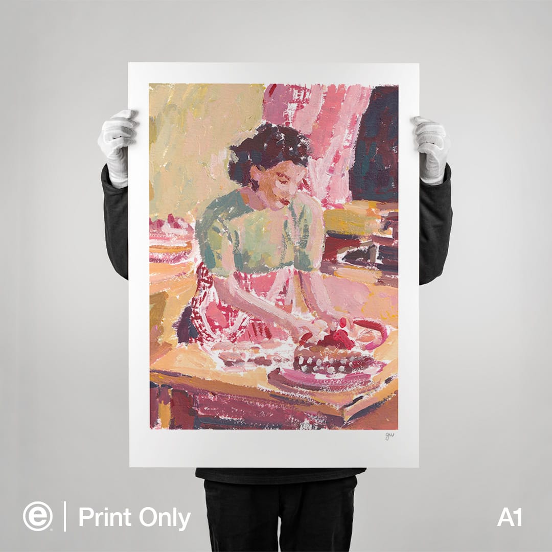 Vintage Cookbook Art Print by Grace Wilkinson