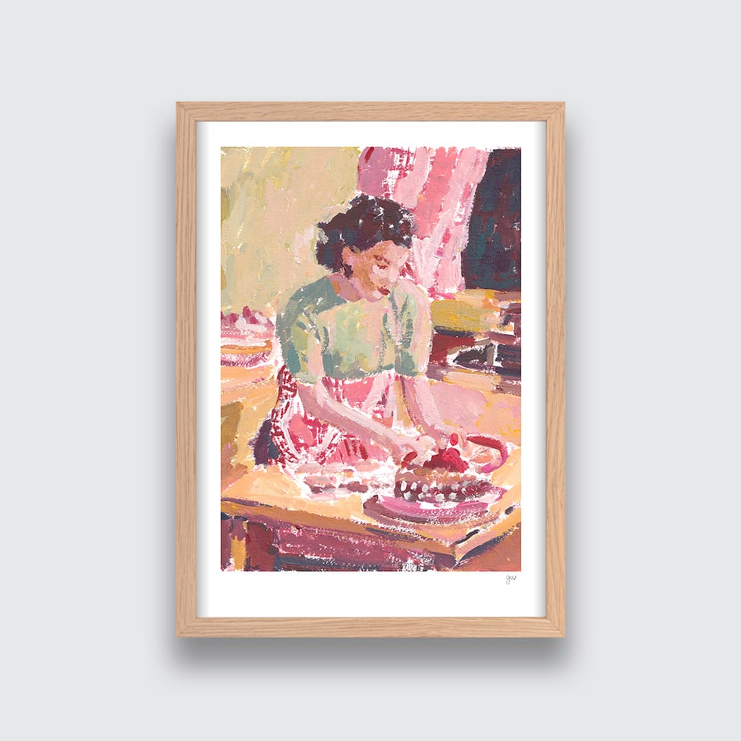 Vintage Cookbook Art Print by Grace Wilkinson
