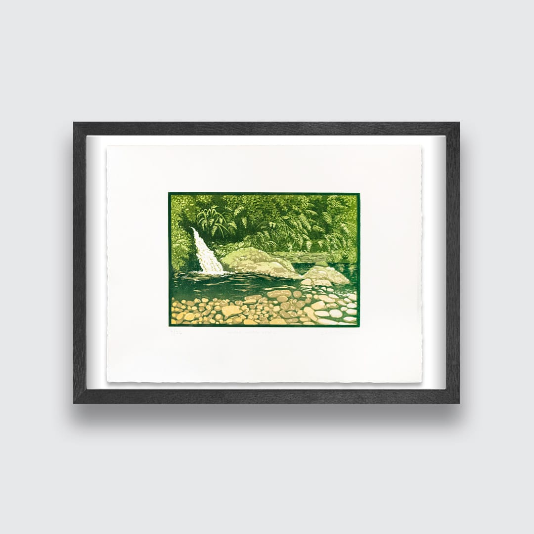 Where Water Rests - Linocut Reduction Print