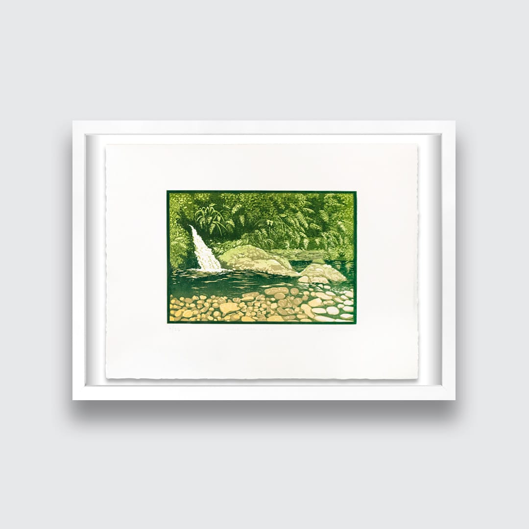 Where Water Rests - Linocut Reduction Print