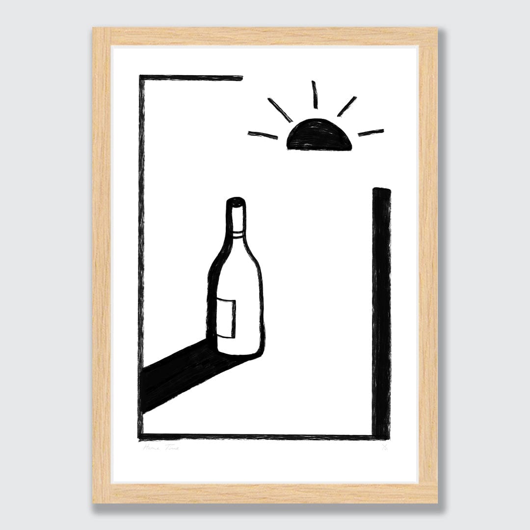 Wine O'Clock Art Print by Home Time