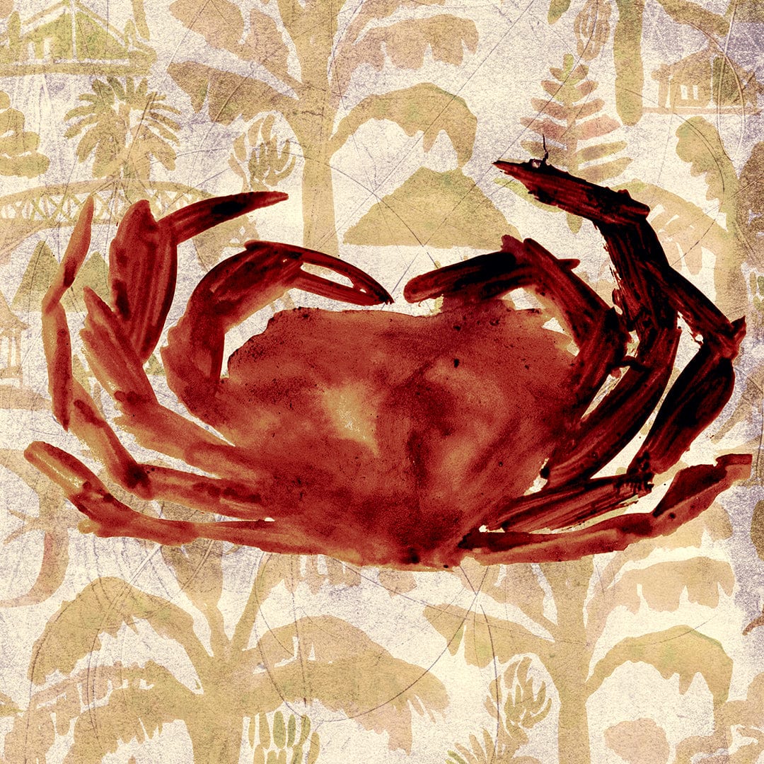Kaimoana Crab Art Print by Lisa Baudry