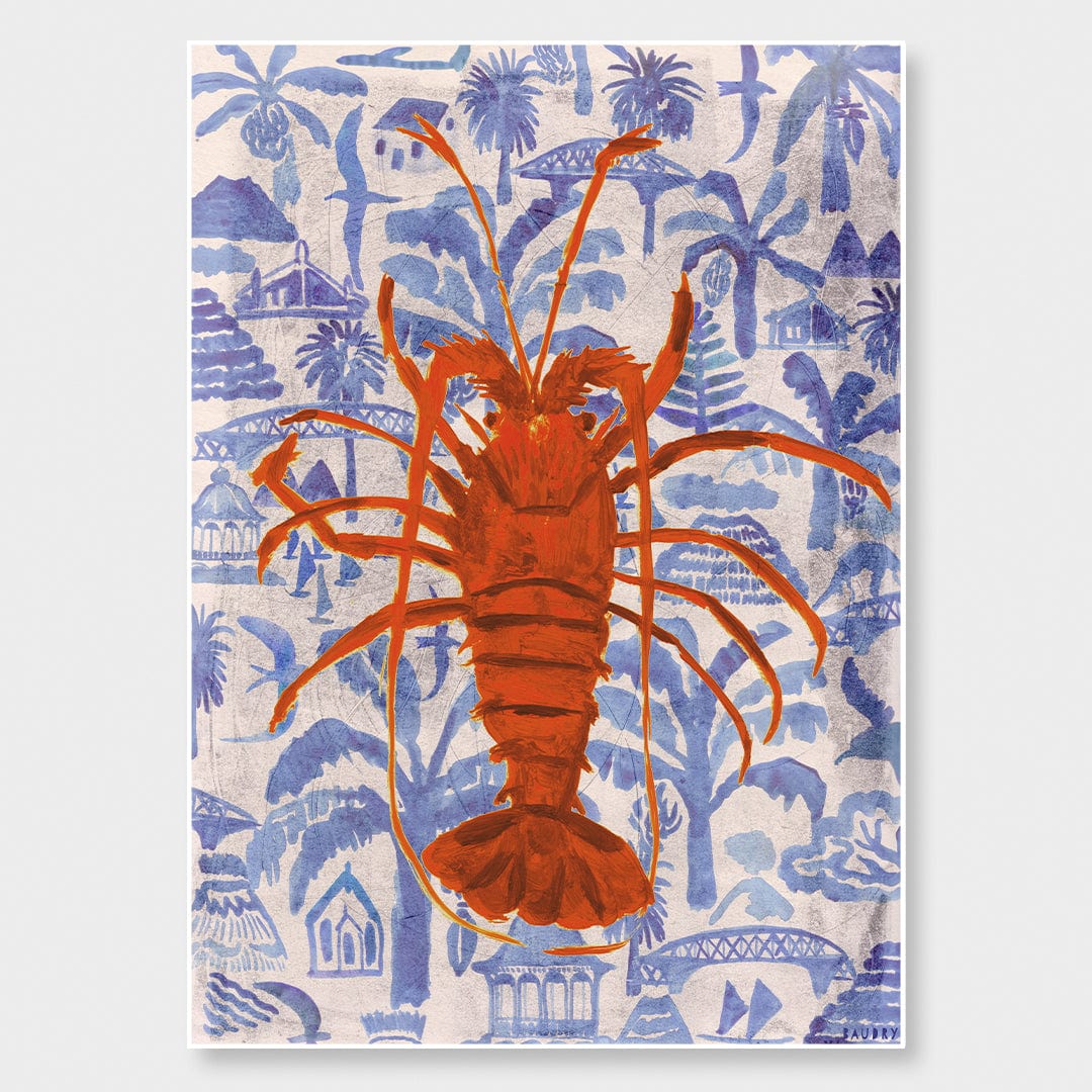 Kaimoana Crayfish Art Print by Lisa Baudry