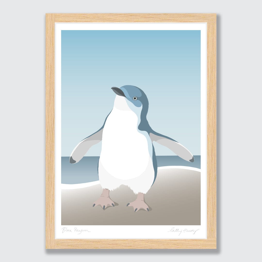 Little Blue Penguin Art Print by Cathy Hansby