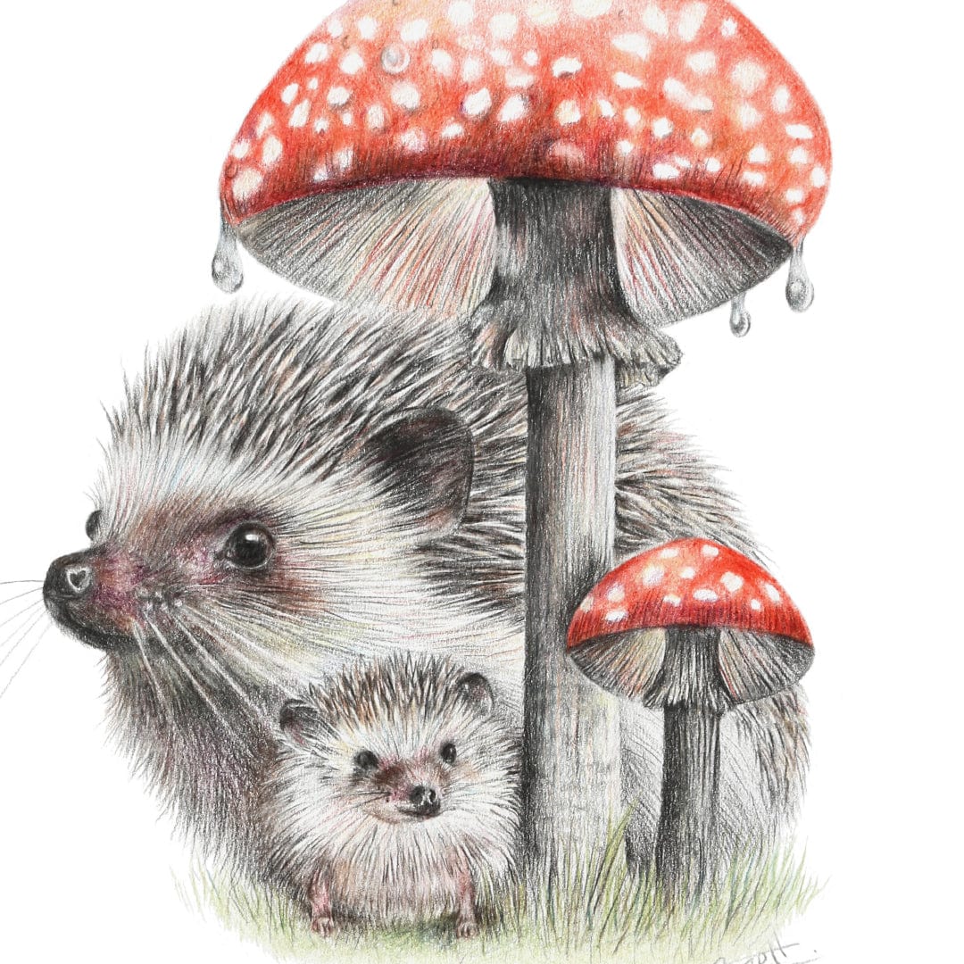 Mushroom Umbrella Art Print by Olivia Bezett