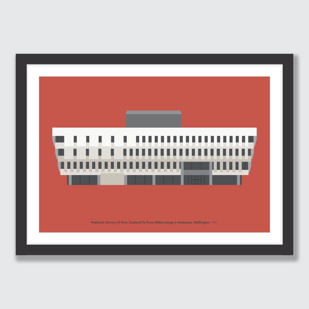 National Library of New Zealand, Wellington 1987 Art Print by Hamish Thompson