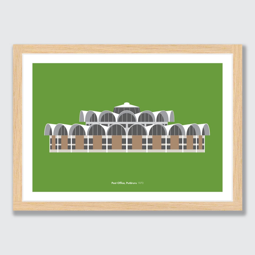 Post Office, Putāruru 1970 Art Print by Hamish Thompson