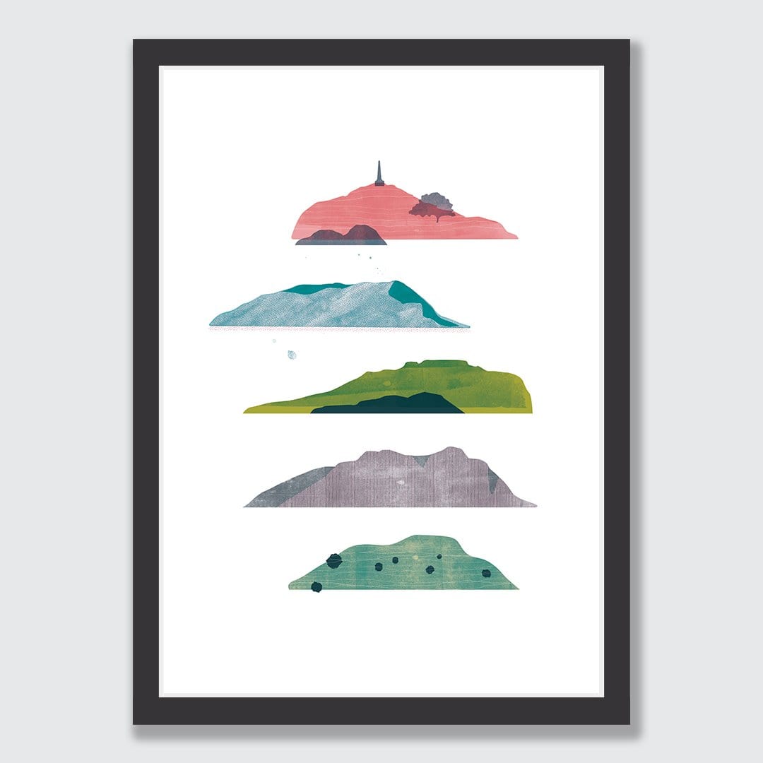 Auckland Mountain Study Art Print by Sarah Parkinson