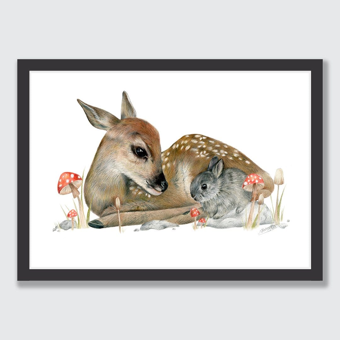 Bambi Art Print by Olivia Bezett