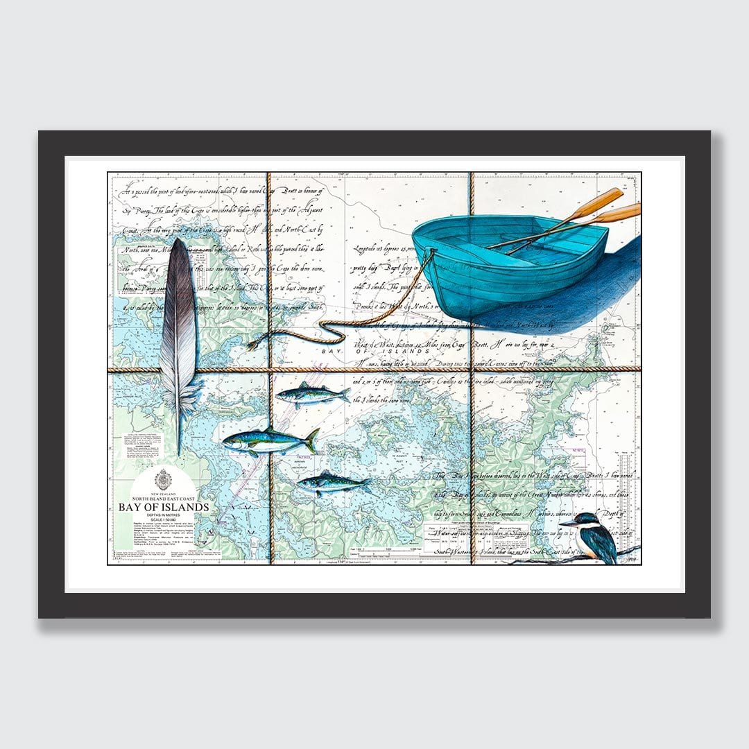 Bay of Islands Art Print by Justine Hawksworth