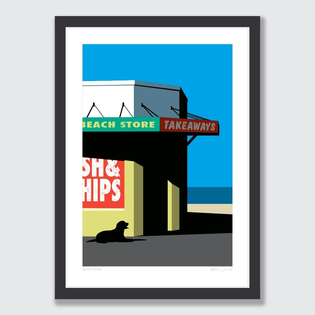 Beach Store Art Print by Glenn Jones