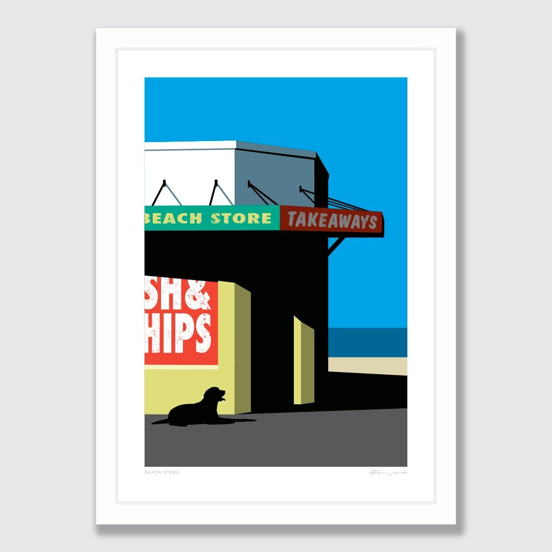Beach Store Art Print by Glenn Jones