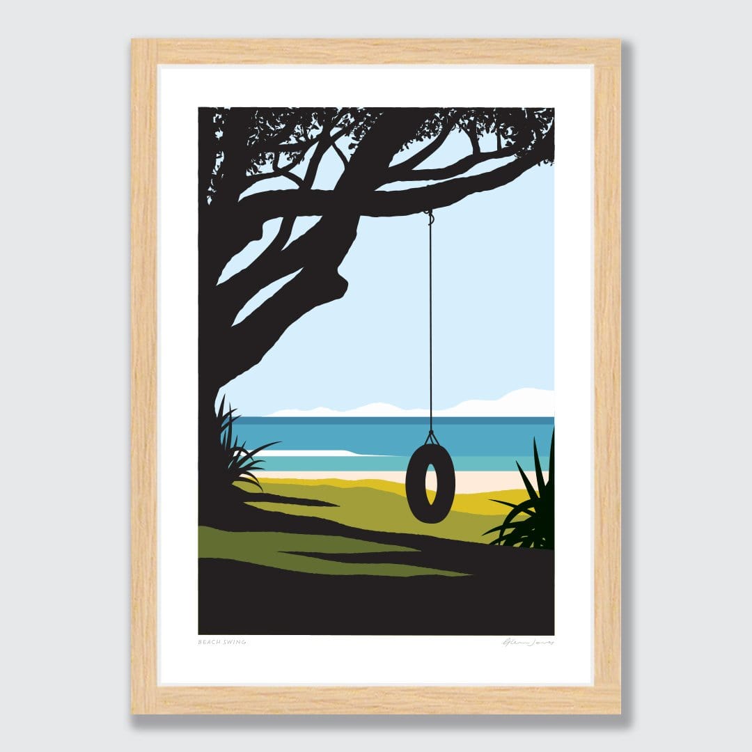 Beach Swing Art Print by Glenn Jones