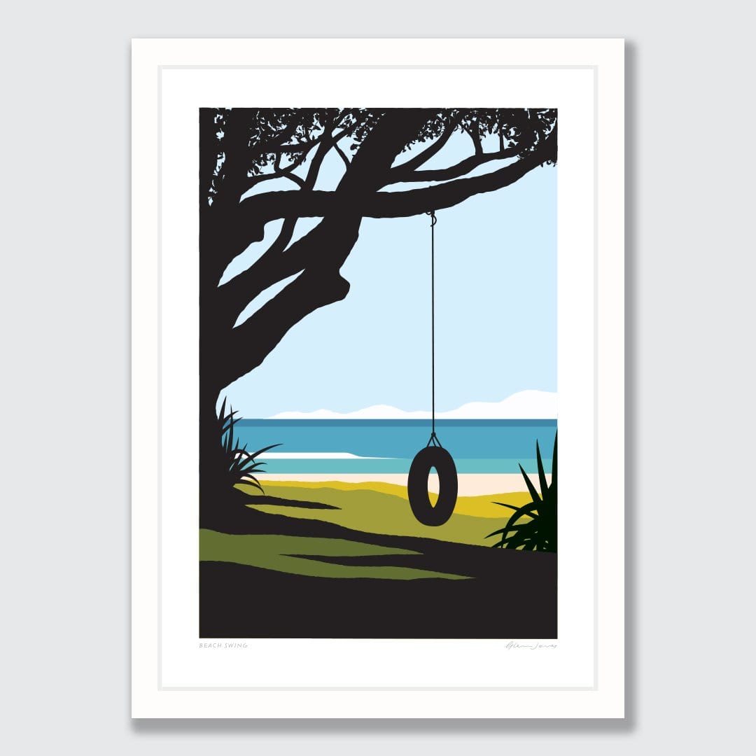 Beach Swing Art Print by Glenn Jones