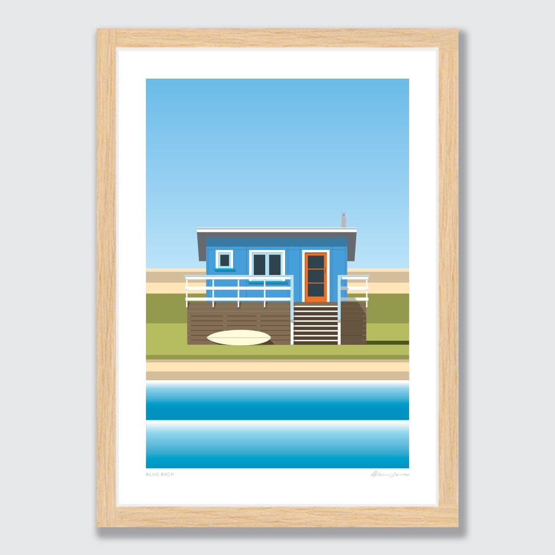 Blue Bach Art Print by Glenn Jones