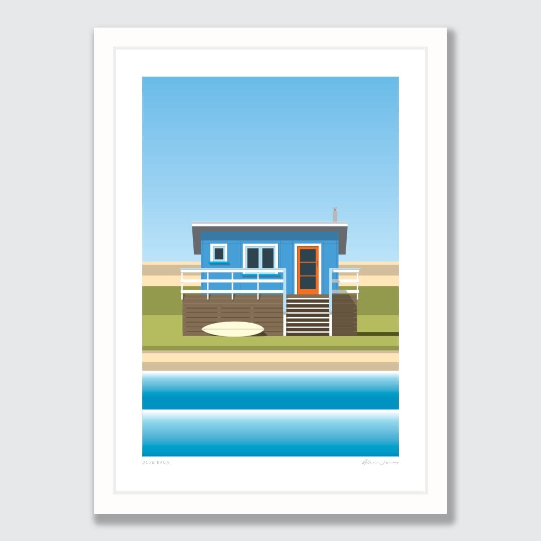 Blue Bach Art Print by Glenn Jones
