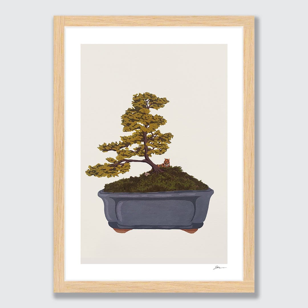 Bonsai Tiger III Art Print by Grace Popplewell
