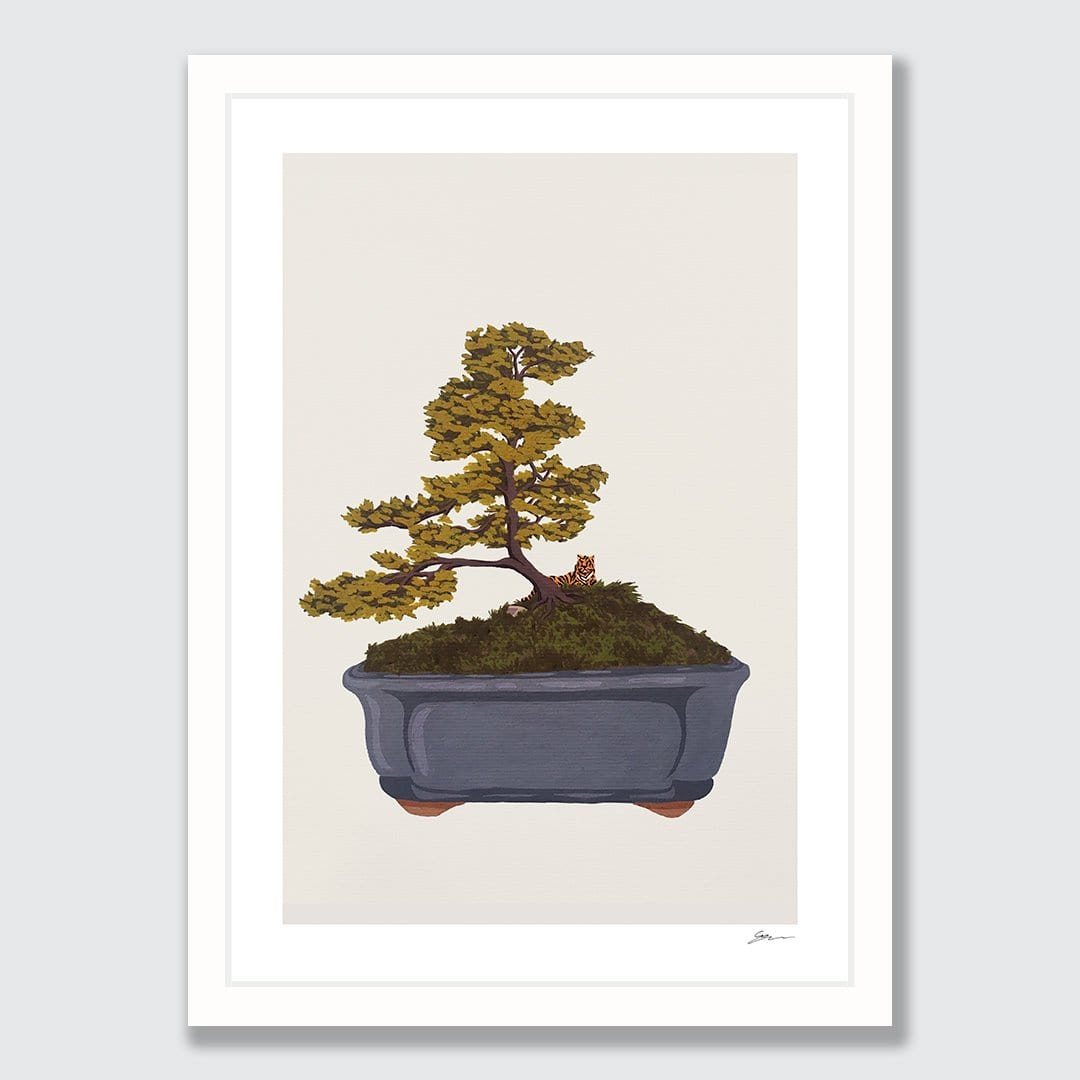 Bonsai Tiger III Art Print by Grace Popplewell