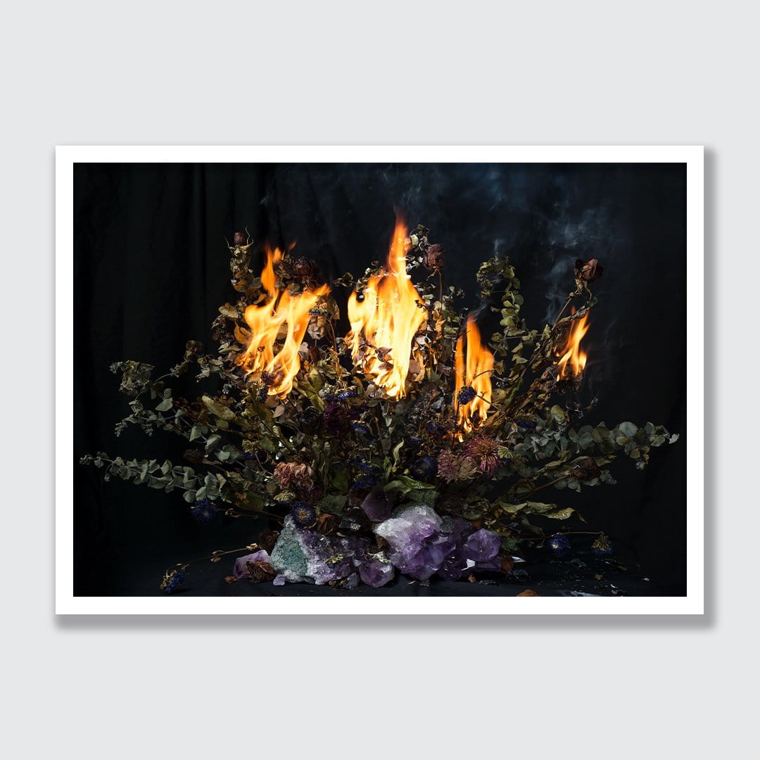 Burning Flowers with Amethyst Photographic Print by Georgie Malyon