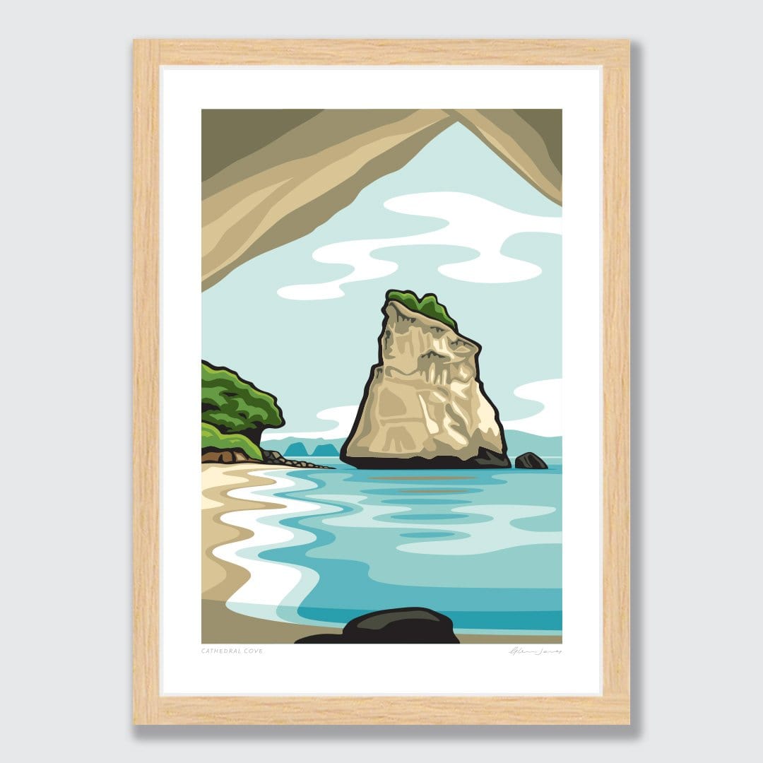 Cathedral Cove Art Print by Glenn Jones
